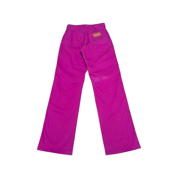 Vintage Wrangler Magenta Cowgirl Jeans High Rise Womens 27 Long Tall Pink Purple - Picture 2 of 9